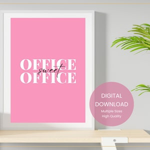 Set of 3 Pink Wall Art for Women, Inspirational Wall Art, Pink Office ...