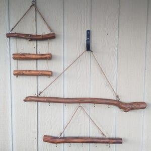 Natural Wood 36 in Branches Wall Hanging Wooden Hooks keys jewelry scarfs pictures Wall wood home Decor