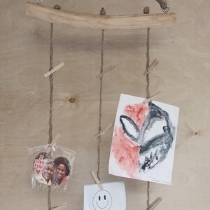 Wood 12 in Branches Wall Hanging 2 Hooks keys jewelry scarfs 9 pins for pictures Wall wood home Decor