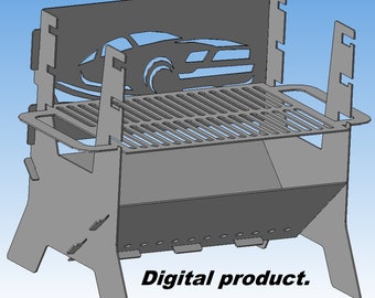 Mangal. Camping Grill. CNC Vector Plasma Router Laser Cut DXF Files.