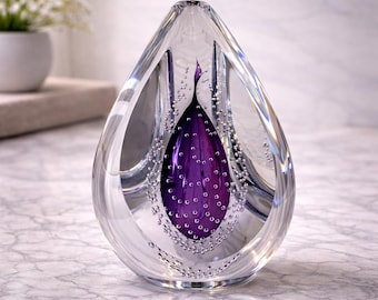 Handmade Blown Art Glass Shaped Sculpture