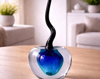 Handmade Blown Art Glass Shaped Sculpture