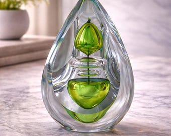 Handmade Blown Art Glass Shaped Sculpture