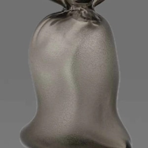 Handmade Blown Art Glass Vase for Home Decor and Room Decoration &quot;Smoke Bag&quot;