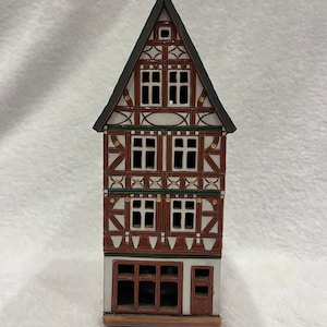 Christmas Ceramic House Art Tealight Candle Holder Room Decoration Handcrafted Collectible Miniature House G73