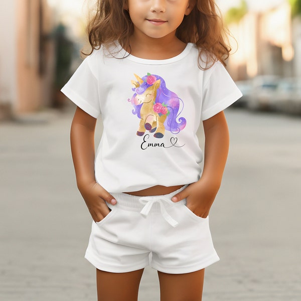 Personalized Girl T-Shirt | Unicorn Shirt | Gift for Girls | Girls Birthday Gift | Unicorn Girl Shirt | Kids Shirt | Cute Shirt for Girls