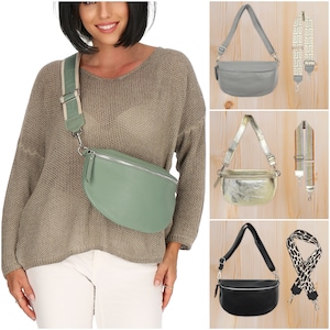 XXL leather shoulder bag, women&#39;s crossbody bag, fanny pack, belt bag, festival bag, travel bag, gift for Christmas