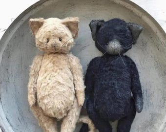 Bastelset für 15 cm große Cat Andros & Kira - In Schwarz oder Sandy Cream