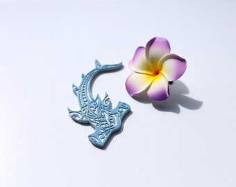 3D Raised Hawaiian Hammerhead Shark Decal
