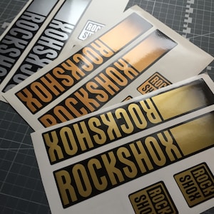 Rock Shox 2021 Metallic Effekt Fork Grafiken Aufkleber Gold Silber Bronze
