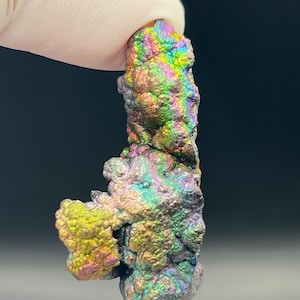 10g Green Pink and Blue Multicolored Bright Bubbly Rainbow Iridscent Hematite on Botryoidal Goethite and Turgite