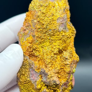 147g Golden Multicolored Bright Bubbly Rainbow Iridscent Hematite Nugget on Botryoidal Goethite and Turgite