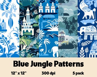 Disneyland Inspired Seamless Digital Patterns - Jungle Cruise Inspired