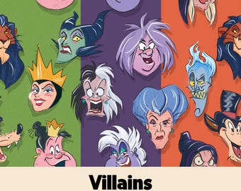 Villains Halloween - Seamless Digital Patterns