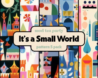 It's a Small World Inspired - Mary Blair Seamless Patterns