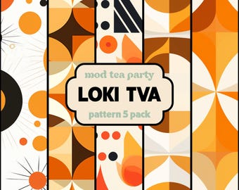 LOKI TVA Inspired Seamless Digital Patterns, MARVEL Inspired