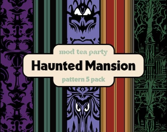 Disneyland Inspired Seamless Digital Patterns - Haunted Mansion Inspired