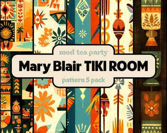 Mary Blair - Tiki Tiki Room Inspired Seamless Patterns