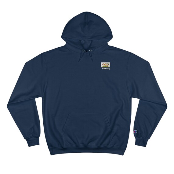 PurpleHazeDist Champion Hoodie with Bob Marley Three Little Birds