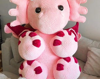 GIANT Dragon Crochet Pattern, Dragon Amigurumi Pattern DIY Crochet Dragon
