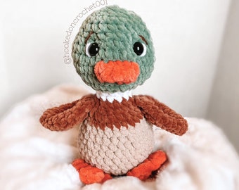 Duck Crochet Pattern Duck Amigurumi Pattern DIY Crochet Tutorial Duck Crochet Animal Patterns Amigurumi Mallard Duck Plushie Cute Toy Duck