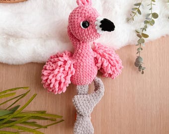 Patrón de flamenco a crochet, patrón de flamenco amigurumi, tutorial de crochet para hacer tú mismo, patrón de flamenco a crochet, peluche de pato amigurumi