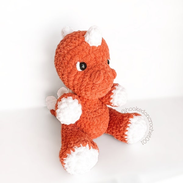 Dino Crochet Pattern Dinosaur Amigurumi Pattern DIY Crochet Tutorial Dinosaur Crochet Animal Patterns Amigurumi Dino Plush Cute Toy Dinosaur