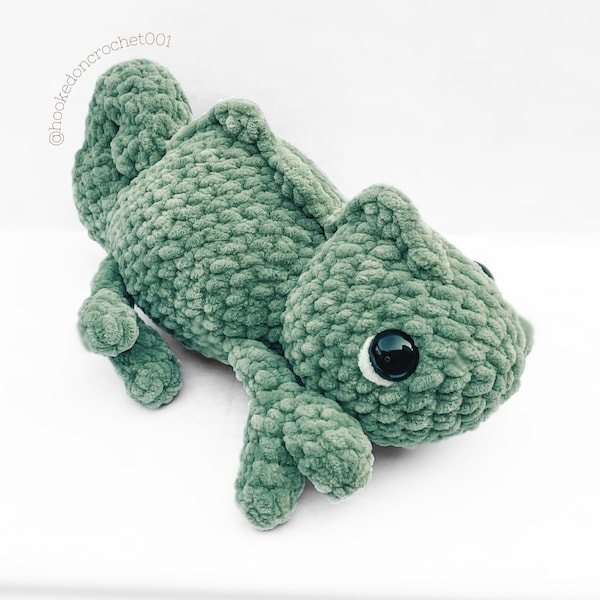 NO SEW Chameleon Häkelanleitung Chameleon Amigurumi DIY Häkelanleitung Eidechse Tiermuster Amigurumi Chameleon häkeln