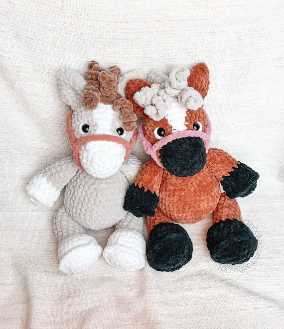 LOW SEW horse Crochet Pattern horse Amigurumi Pattern DIY Crochet Tutorial horse Crochet Animal Patterns Amigurumi Farm Animal Pattern