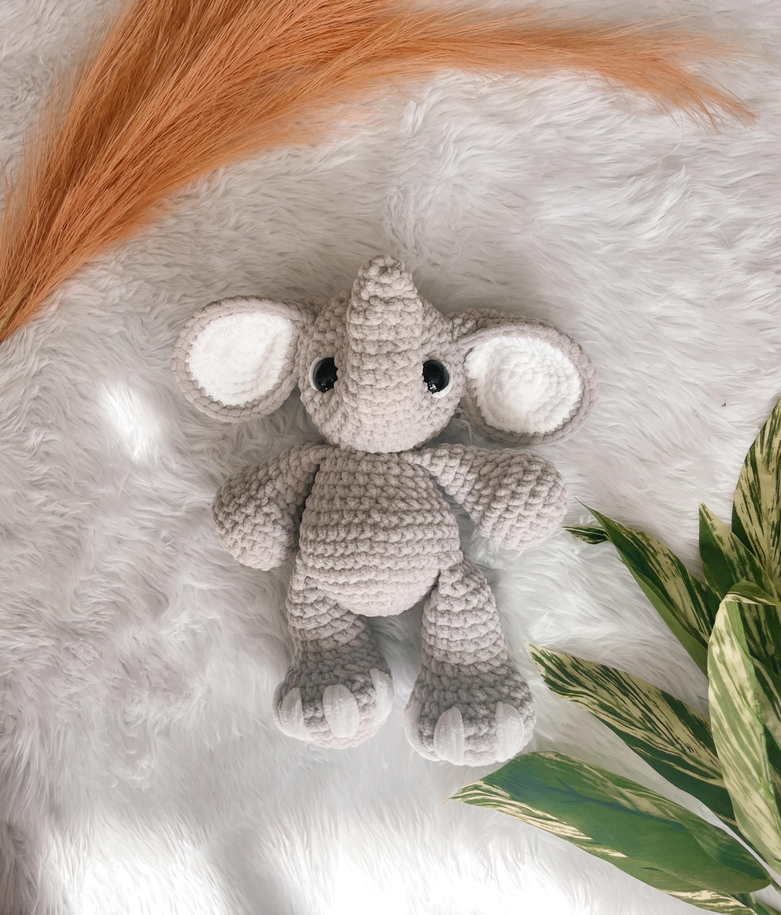 LOW SEW Elephant Crochet Pattern Elephant Amigurumi Pattern DIY Crochet ...