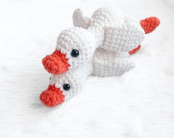 NO SEW Goose Crochet Pattern Goose Amigurumi Pattern DIY Crochet Tutorial Duck Crochet Animal Patterns Amigurumi Mallard Duck Plushie Cute