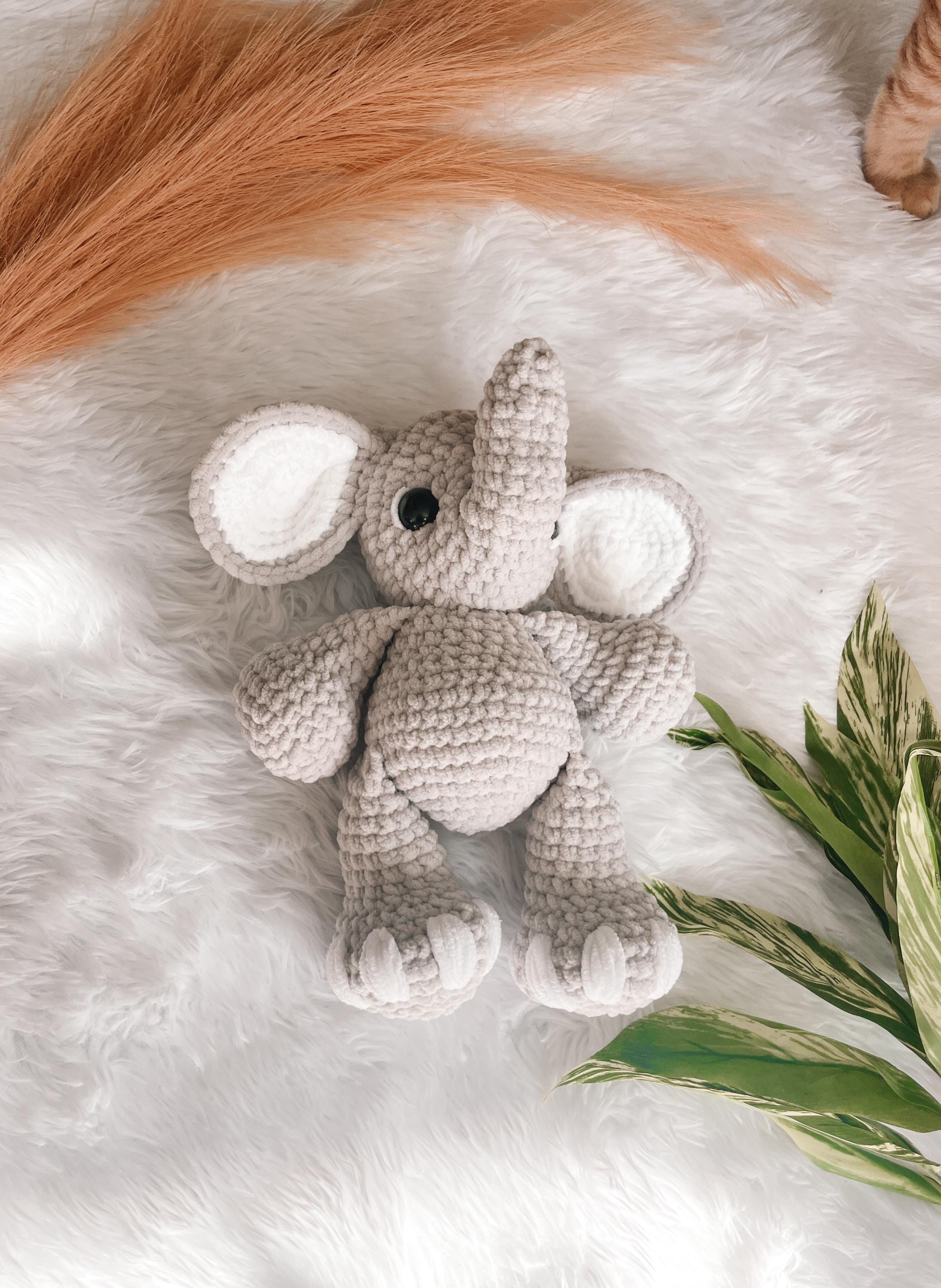 LOW SEW Elephant Crochet Pattern Elephant Amigurumi Pattern DIY Crochet ...