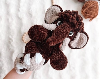 Modello di mammut all'uncinetto a basso costo, tutorial per amigurumi (modello in PDF)