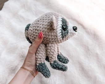 Jimothy Crochet Pattern, Amigurumi Animal diy, Jimothy the Raccoon (PDF Tutorial)