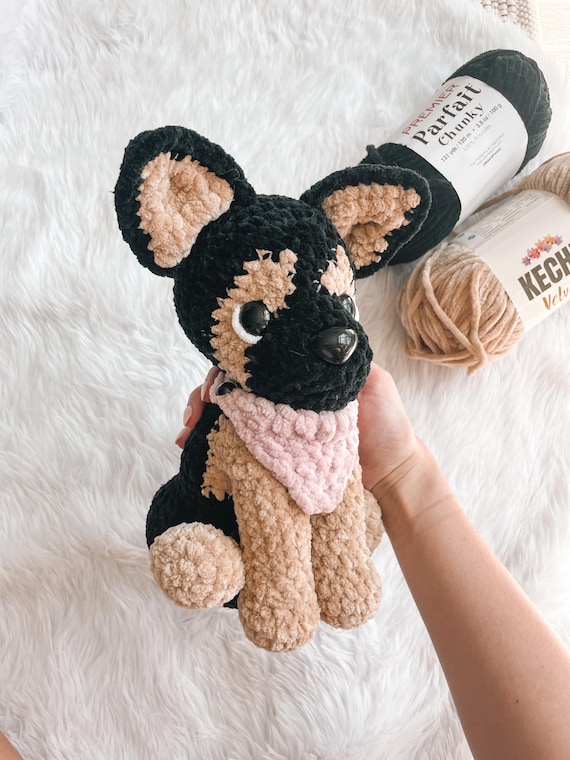 LOW SEW German Shepherd Crochet Pattern Shepherd Amigurumi Pattern Crochet Tutorial Puppy Crochet Animal Patterns Amigurumi Pattern Puppy