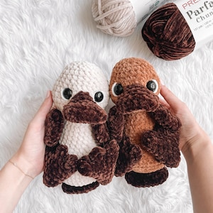 LOW SEW Platypus Crochet Pattern Platypus Amigurumi Pattern DIY Crochet Tutorial Platypus Crochet Animal Patterns Amigurumi Pattern