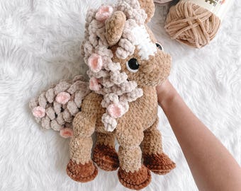 LOW SEW horse Crochet Pattern horse Amigurumi Pattern DIY Crochet Tutorial horse Crochet Animal Patterns Amigurumi Farm Animal Pattern