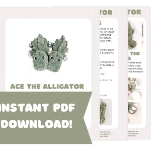 NO SEW Alligator Crochet Pattern Crocodile Amigurumi Pattern DIY Crochet Tutorial Alligator Crochet Animal Patterns Amigurumi Alligator image 7