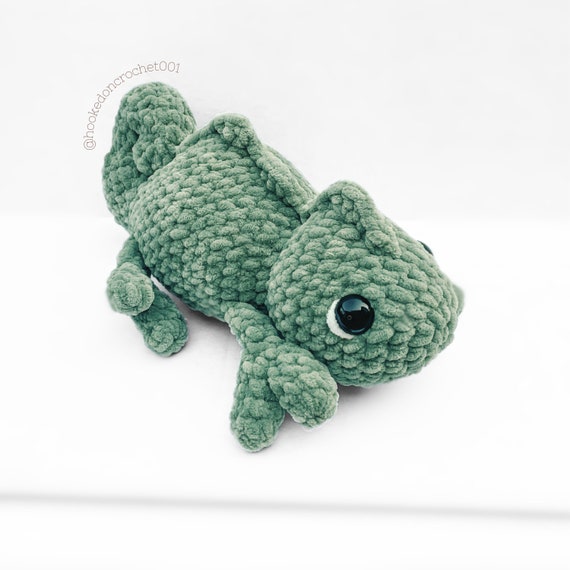 NO SEW Chameleon Crochet Pattern Chameleon Amigurumi Pattern DIY Crochet Tutorial Lizard Crochet Animal Patterns Amigurumi Chameleon