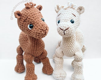 LOW SEW Camel Crochet Pattern Camel Amigurumi Pattern DIY Crochet Tutorial Camel Crochet Animal Patterns Amigurumi Horse Pattern Camel