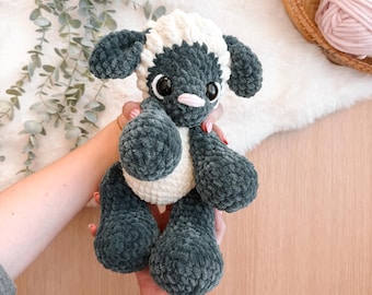 Modello all'uncinetto per amigurumi di pecora a basso costo di cucitura, peluche fai da te (modello in PDF)