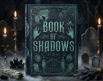 Book of Shadows Journal Hardcover | Gothic Grim Cemetery Witchcraft Notebook