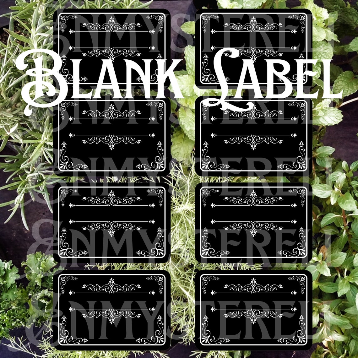 Printable Witchy Apothecary Herb and Spice Jar Labels Vintage Herbal ...