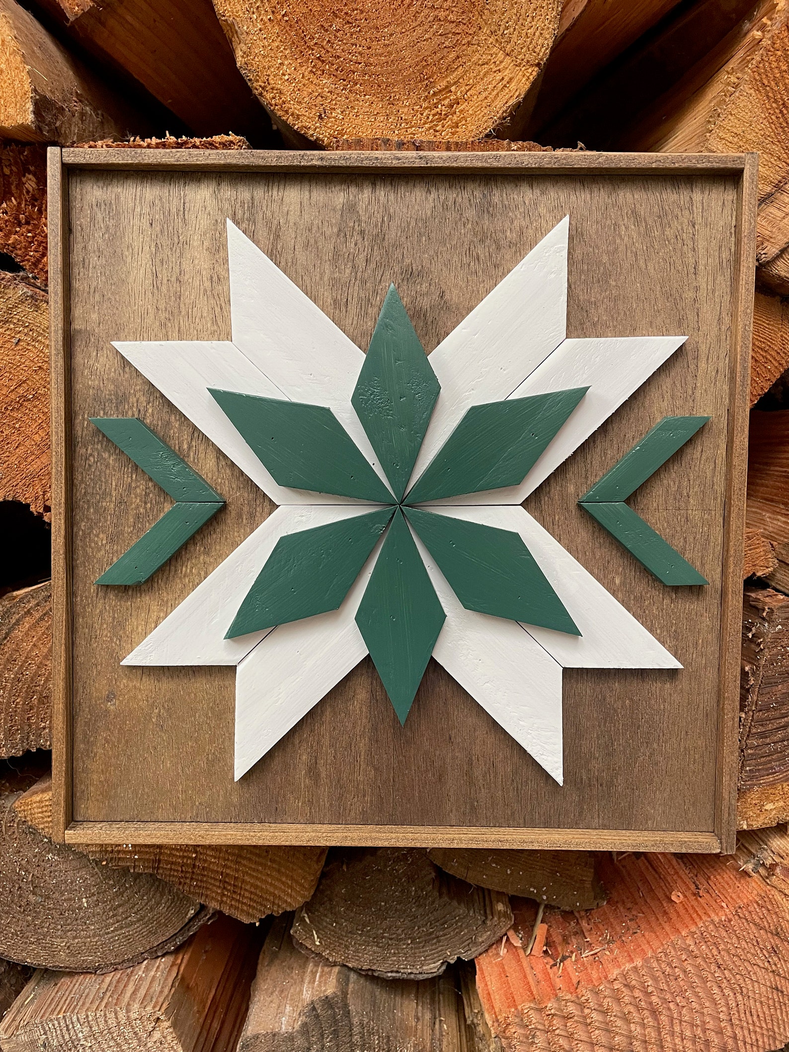 Rustic Wood Snowflake Wall Art Geometric Snowflake Art - Etsy