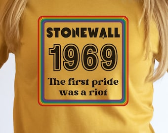 The First Pride Tee, Pride Shirt, Gay Pride Tee, Stonewall Top, Lesbian Pride Tee, Trans Pride Shirt, LGBTQ Shirt, Gift For LGBTQ