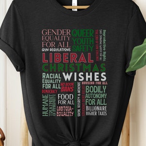 Freie Weihnachten wünscht T-Shirt, Weihnachtsworte Shirt, Feiertag Rundhalsausschnitt, demokrat Feiertags-Abstimmungs-Oberteil, Feiertagswünsche-Hemd, freiheitliches Geschenk