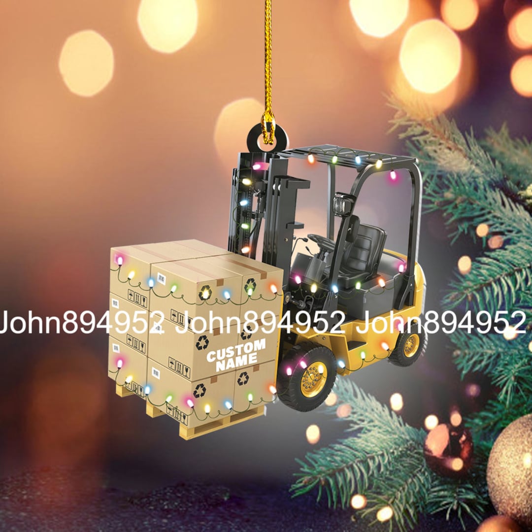 Boxes on Forklift Truck Car Ornament Custom Forklift Truck Etsy