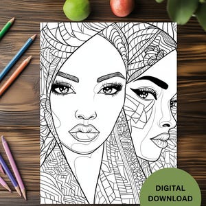March - International Women&#39;s Day - March 8 - Printable Digital Coloring Page