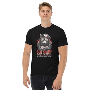 Cat Eyes Never Miss Airsoft Motto T-Shirt | Airsoft motto shirt
