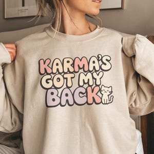 Karma&#39;s Got My Back PNG SVG pdf, Karma Is A Cat Shirt Designs, Cat Lover Shirt, Concert Tee For Women, Digital Download, Teachers Gifts